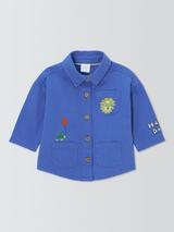 John Lewis Baby Embroidered Shacket, Blue