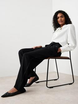 Mint Velvet Mensy Wide Leg Tailored Trousers, Black - view 2, Black