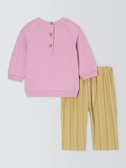 John Lewis Baby Flower Sweater & Trousers Set, Multi - view 2, Multi