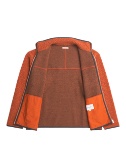 Norse Projects Wool Blend Sherpa Fleece Jacket, Golden Orange - view 2, Golden Orange