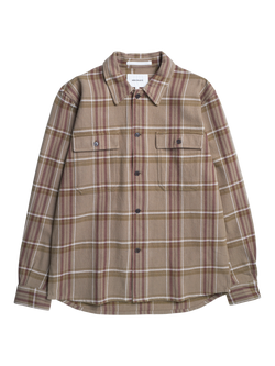 Norse Projects Hjalmer Cotton Patch Pocket Overshirt, Walnut, Walnut
