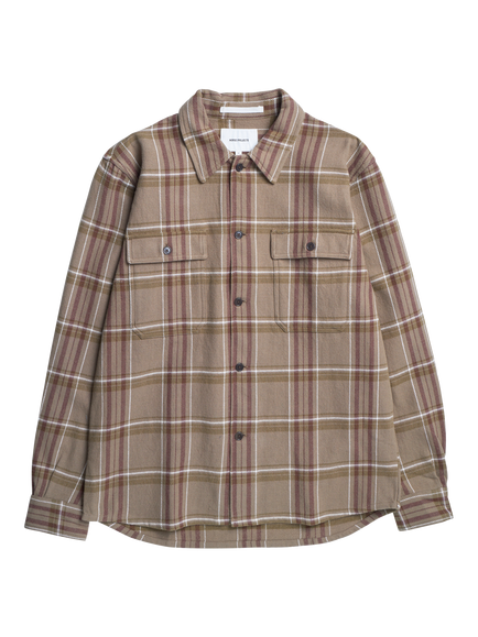 Norse Projects Hjalmer Cotton Patch Pocket Overshirt, Walnut, Walnut