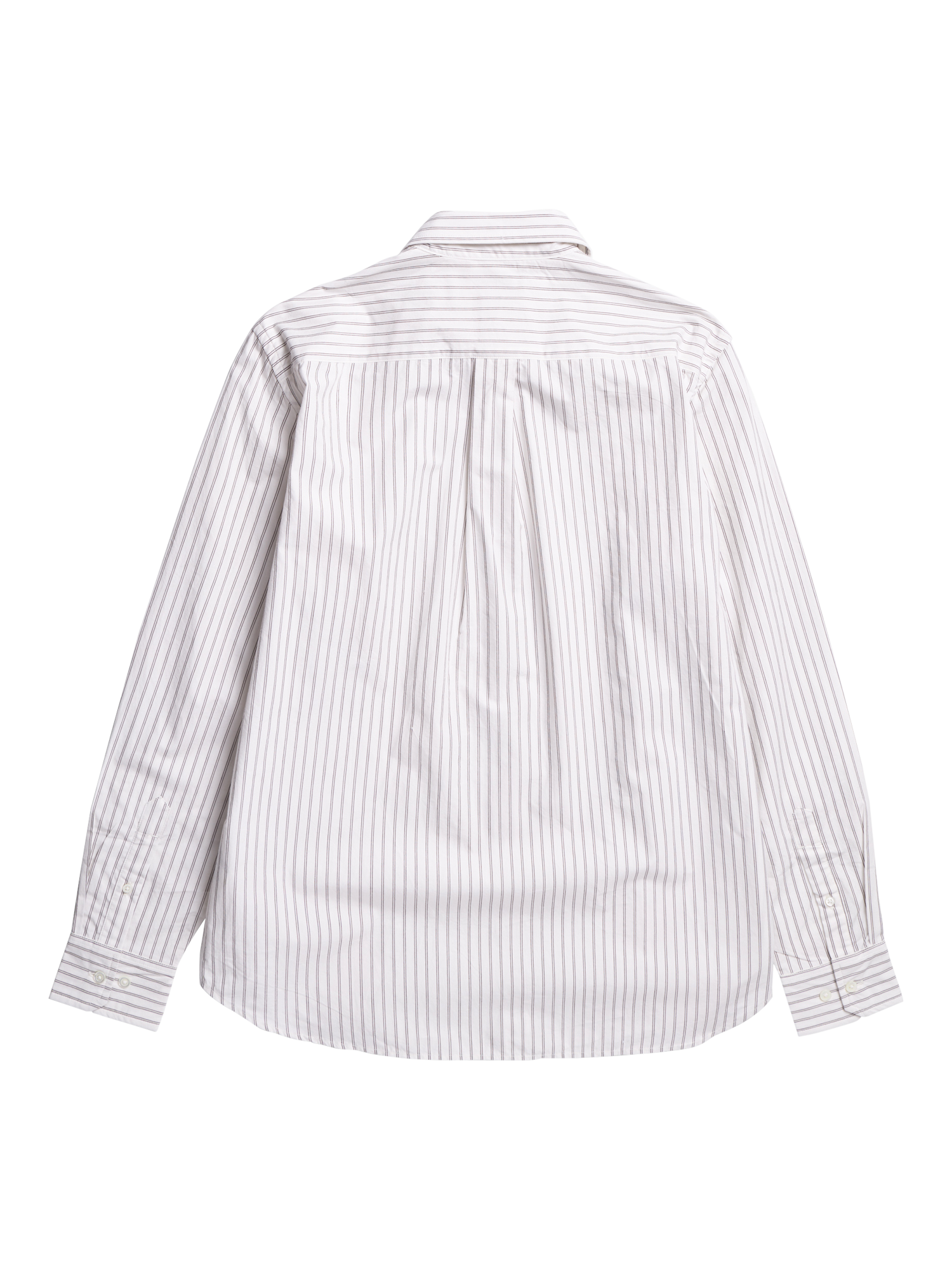 Product image 2 of 2, which shows Norse Projects Algot Poplin Cotton Regular Fit Stripe Shirt, Ecru Stripe, S