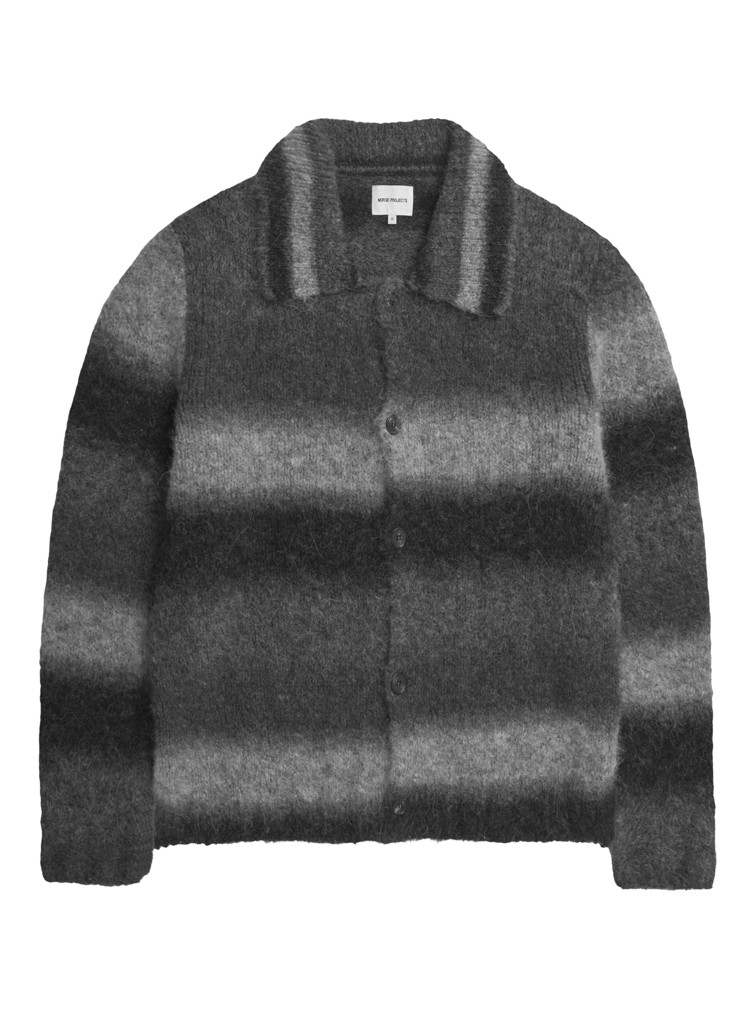 Product image 1 of 2, which shows Norse Projects Erik Alpaca Wool Blend Jacket, Charcoal Melange, S