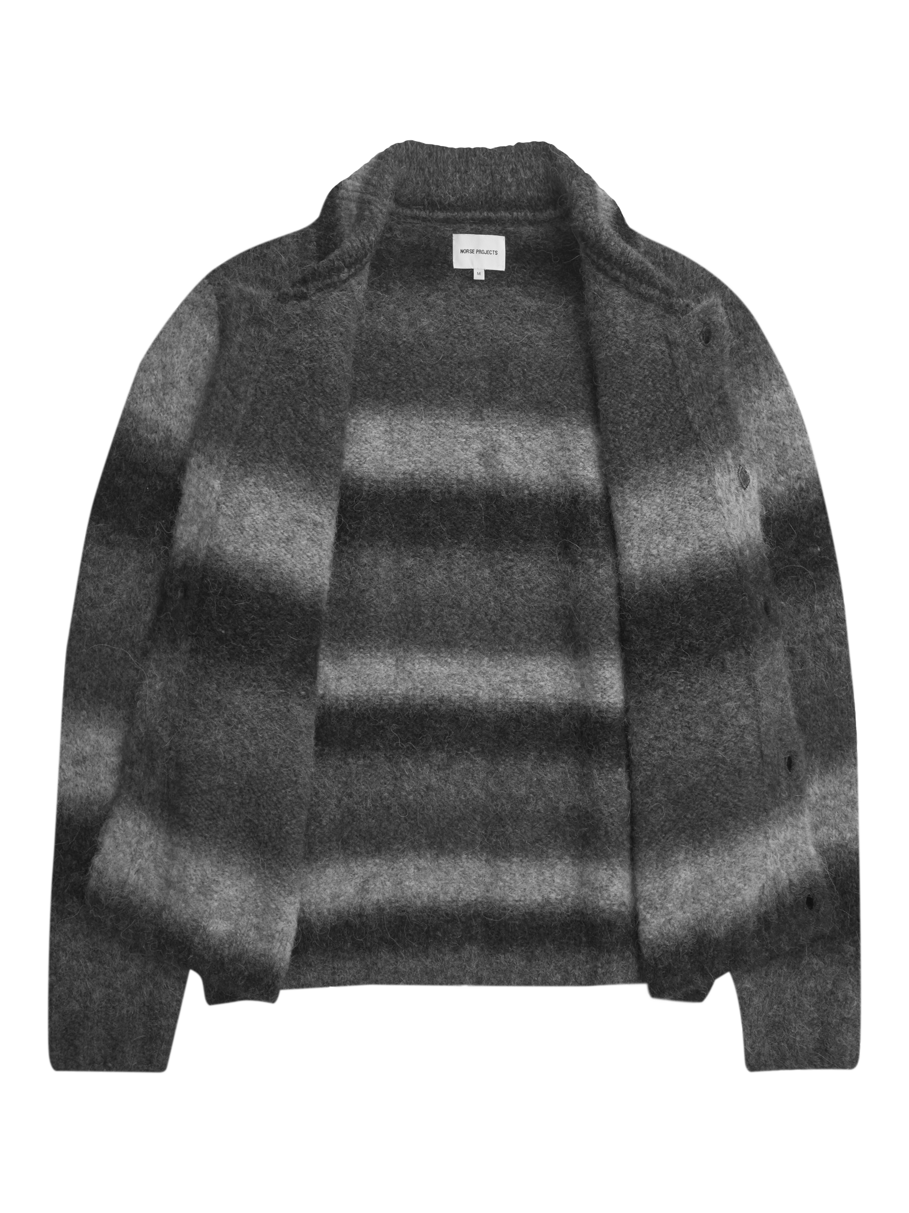 Product image 2 of 2, which shows Norse Projects Erik Alpaca Wool Blend Jacket, Charcoal Melange, S