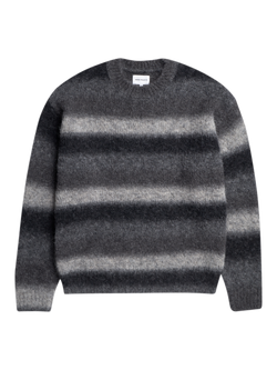 Norse Projects Jonas Gradient Alpaca Wool Blend Sweater, Charcoal Melange, Charcoal Melange