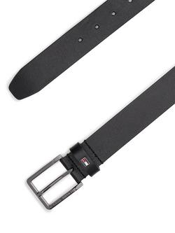 Tommy Hilfiger Leather Enamel Flag Belt - view 2, Black