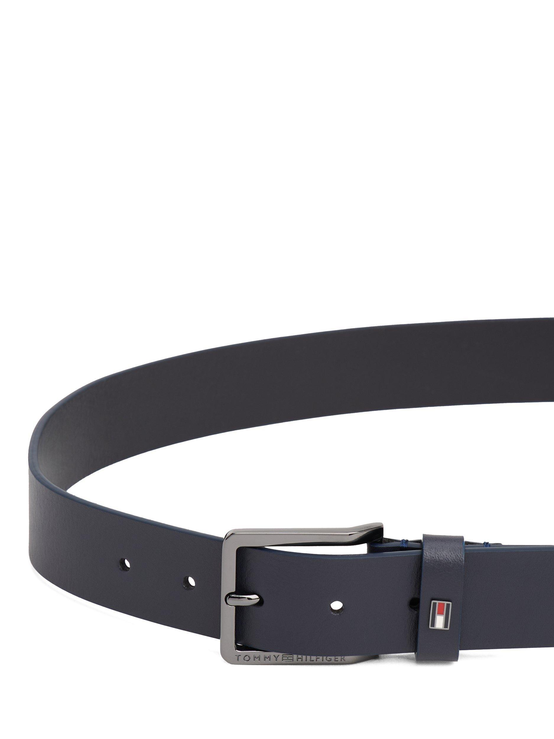 Product image 2 of 4, which shows Tommy Hilfiger Leather Enamel Flag Belt, Space Blue, 31