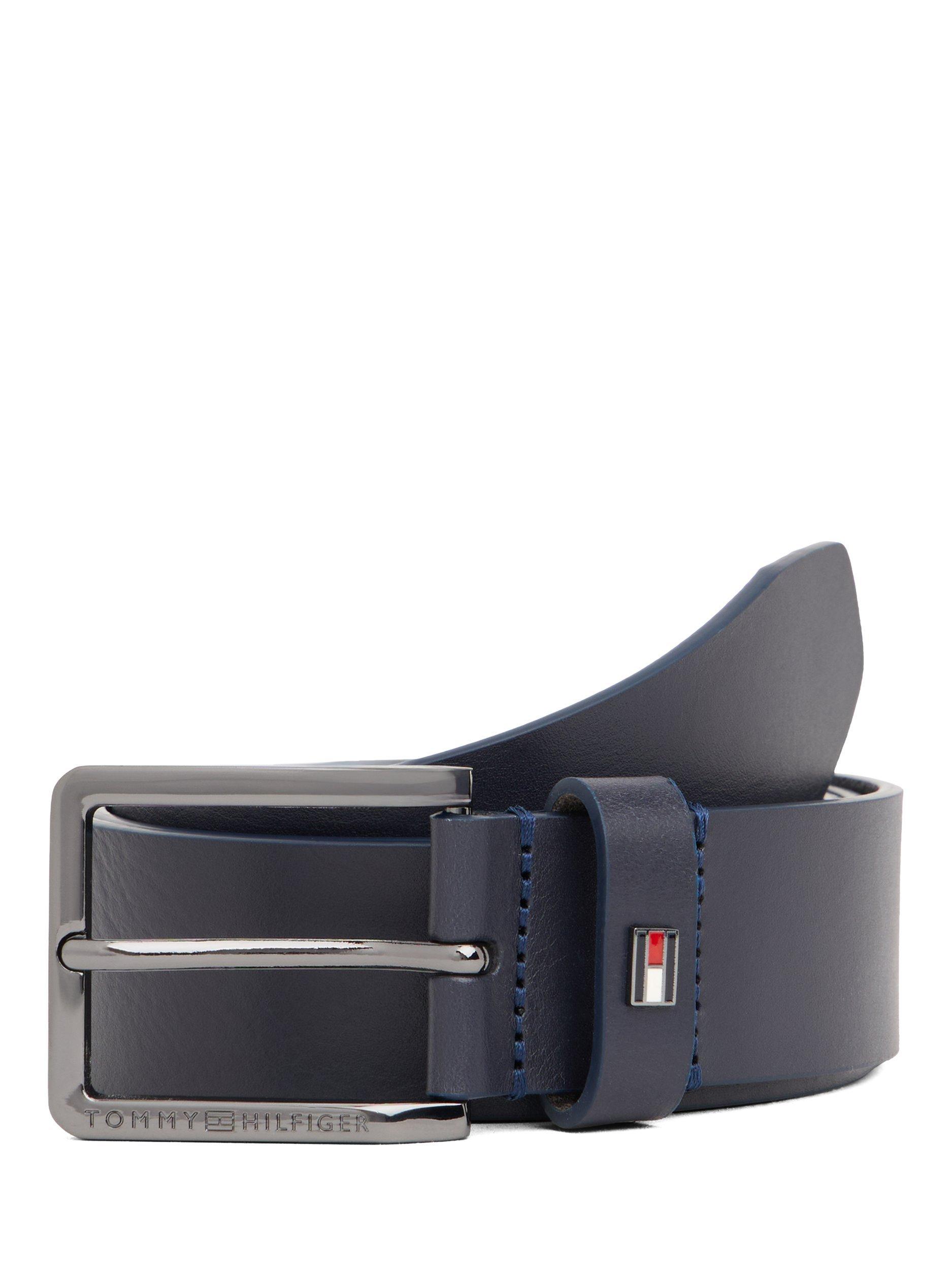 Product image 3 of 4, which shows Tommy Hilfiger Leather Enamel Flag Belt, Space Blue, 31