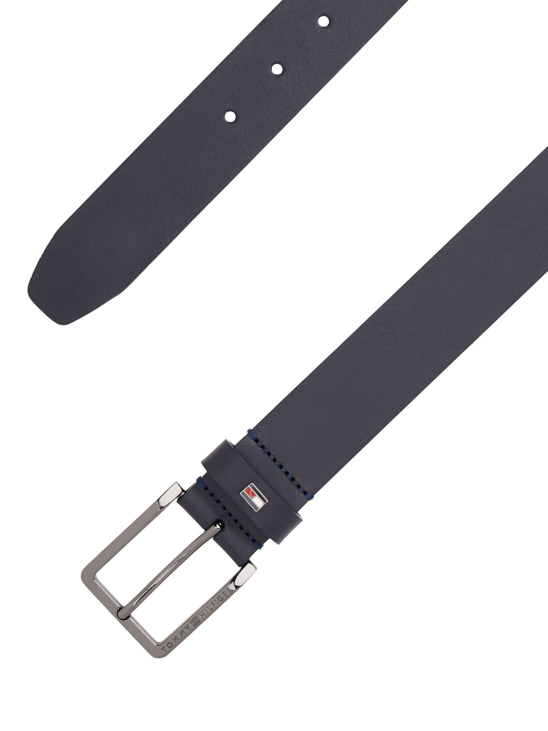 Product image 4 of 4, which shows Tommy Hilfiger Leather Enamel Flag Belt, Space Blue, 31
