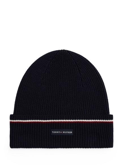 Tommy Hilfiger Logo Beanie Hat, Space Blue, Space Blue