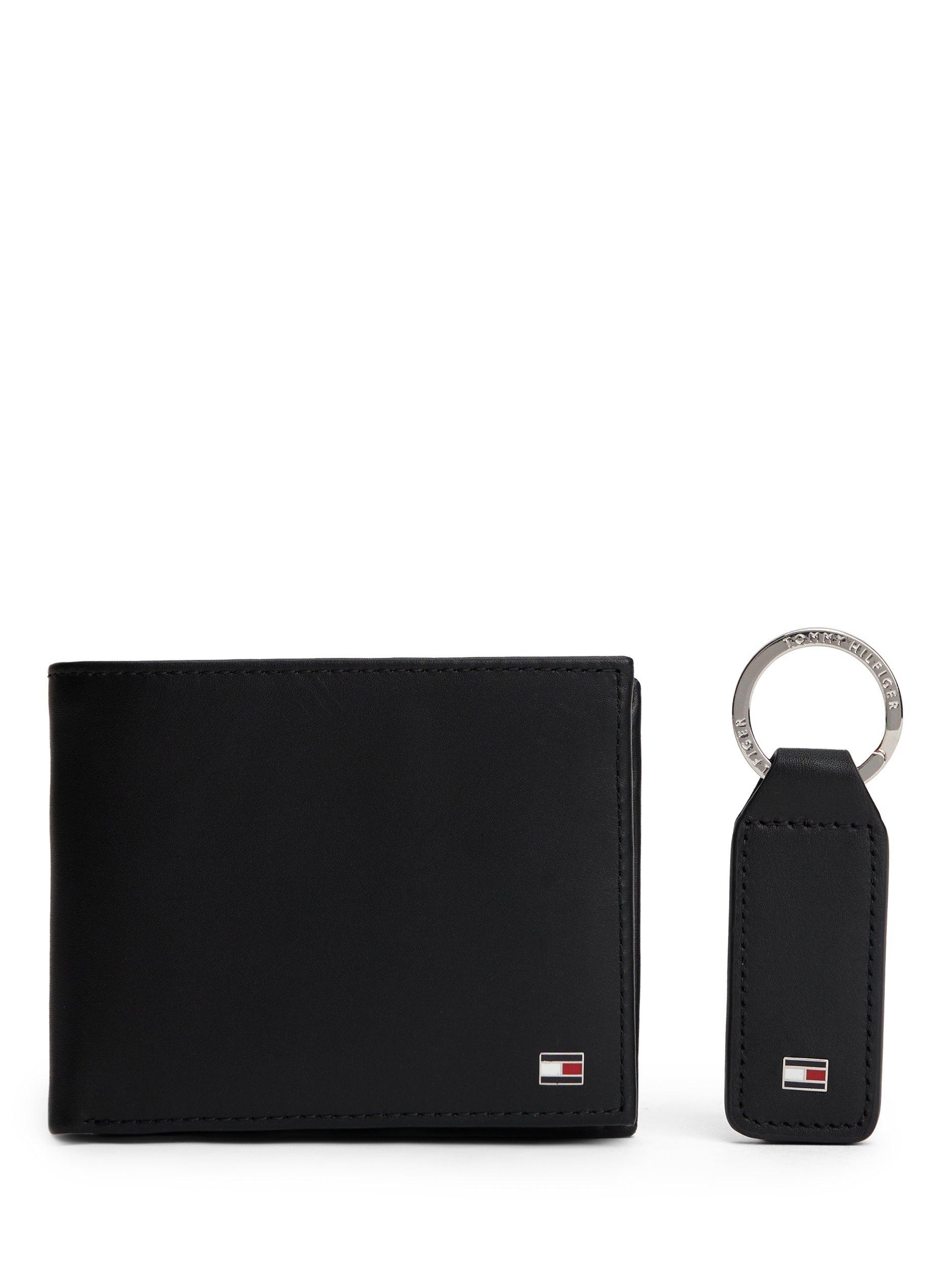 Tommy HIlfiger Enamel Flag Leather Wallet And Key Fob Gift Box