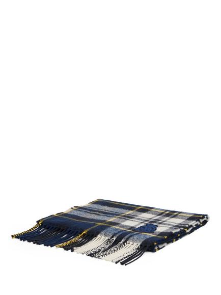 Tommy Hilfiger Wool Cashmere Blend Crest Check Scarf, Preppy Navy - view 2, Preppy Navy