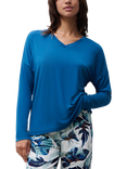 Femilet Loraine Loungewear Long Sleeve Top, Ceramic Blue