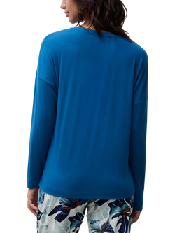 Femilet Loraine Loungewear Long Sleeve Top, Ceramic Blue - view 2, Ceramic Blue
