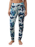 Femilet Loraine Loungewear Trousers, Blue Shade Flowers
