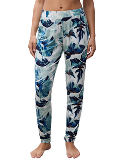 Femilet Loraine Loungewear Trousers, Blue Shade Flowers, Blue Shade Flowers