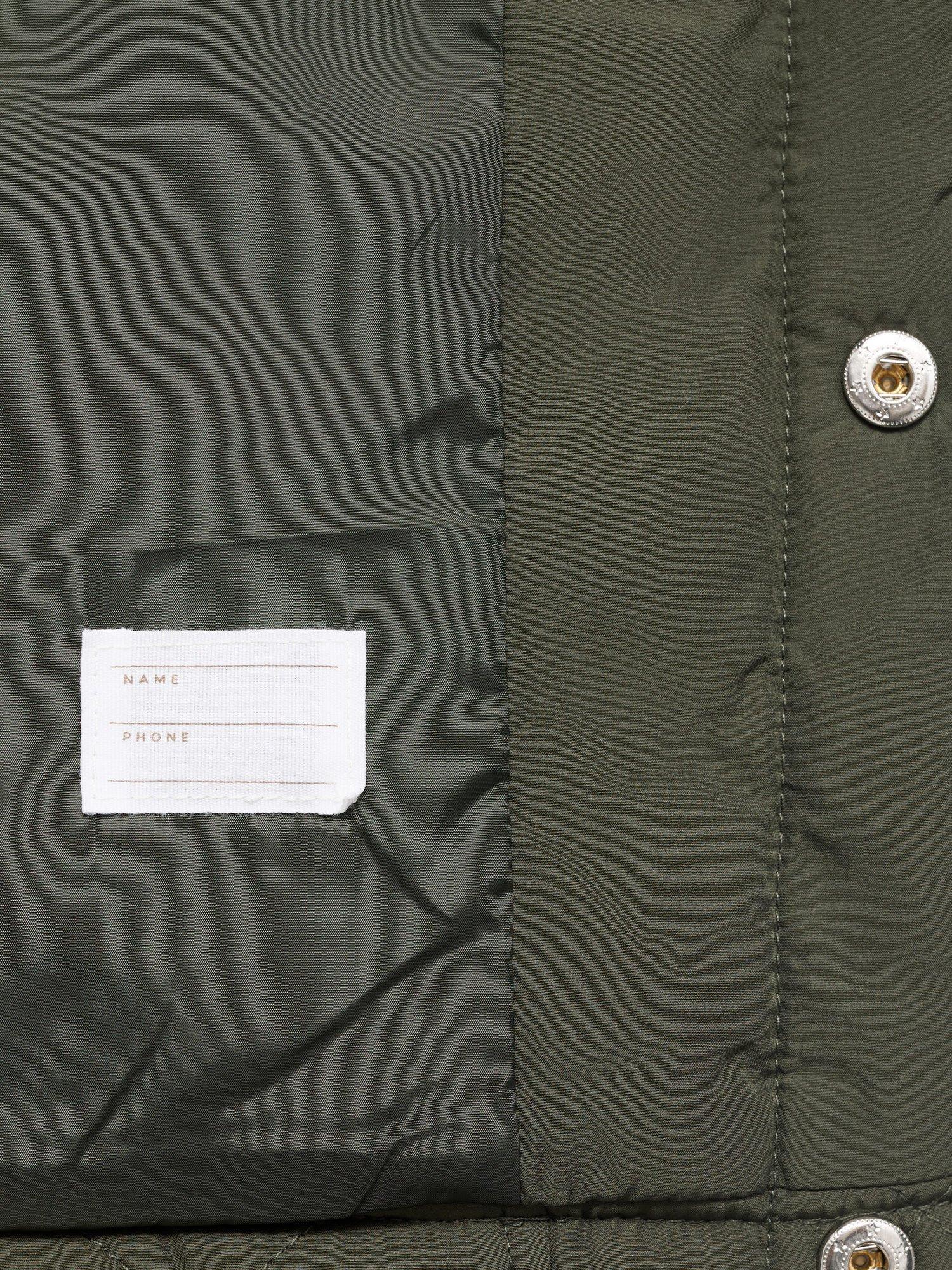 Product image 4 of 4, which shows Mango Kids' Husky Quilted Jacket, Beige Khaki, 6 years