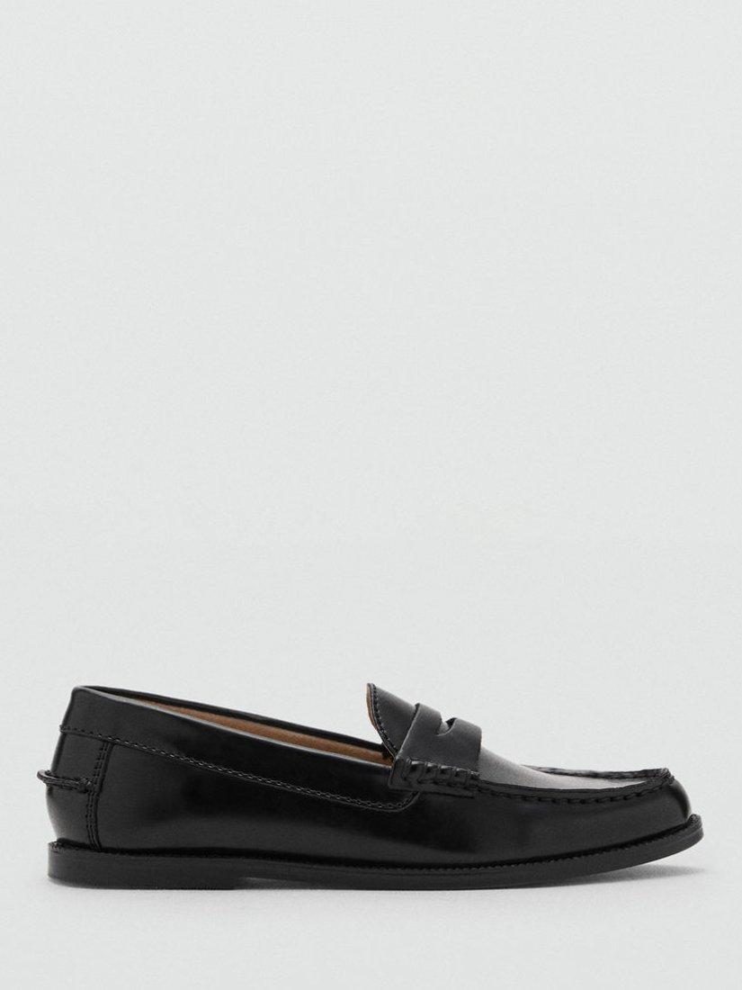 Product image 2 of 5, which shows Mango Kids' Charles Loafers, Black, 3.5