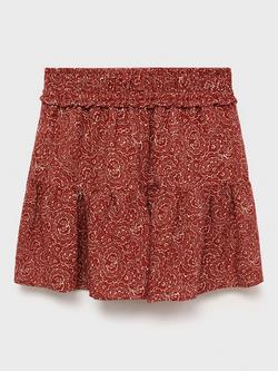 Mango Kids' Lolita Printed Skirt, Medium Orange - view 2, Medium Orange