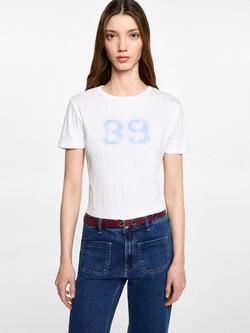 Mango Kids' Cotton Number Short Sleeve T-Shirt, Natural White