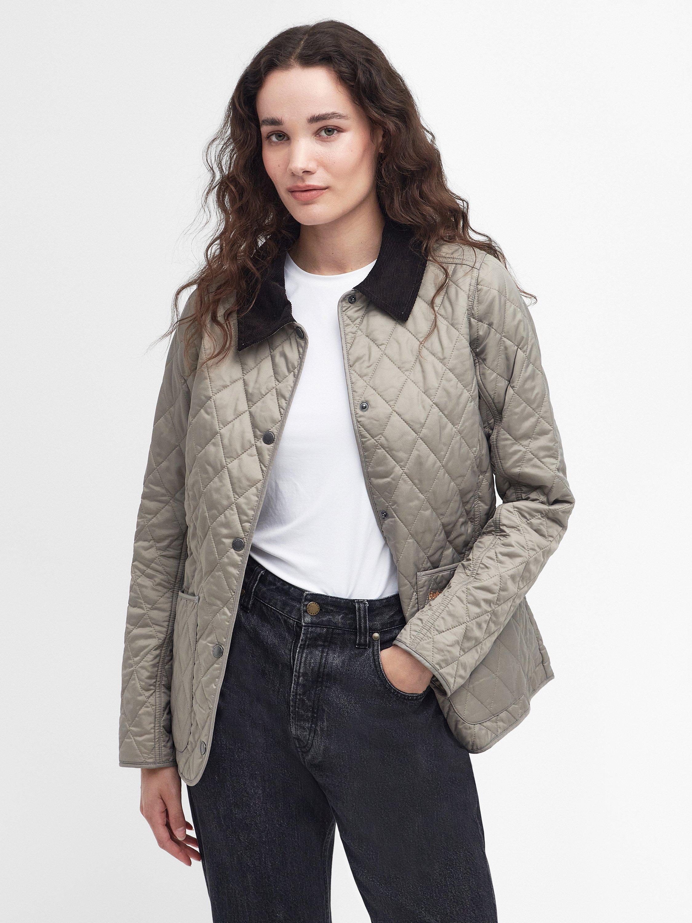 Product image 1 of 9, which shows Barbour Annandal Quilted Jacket, Doeskin, 8