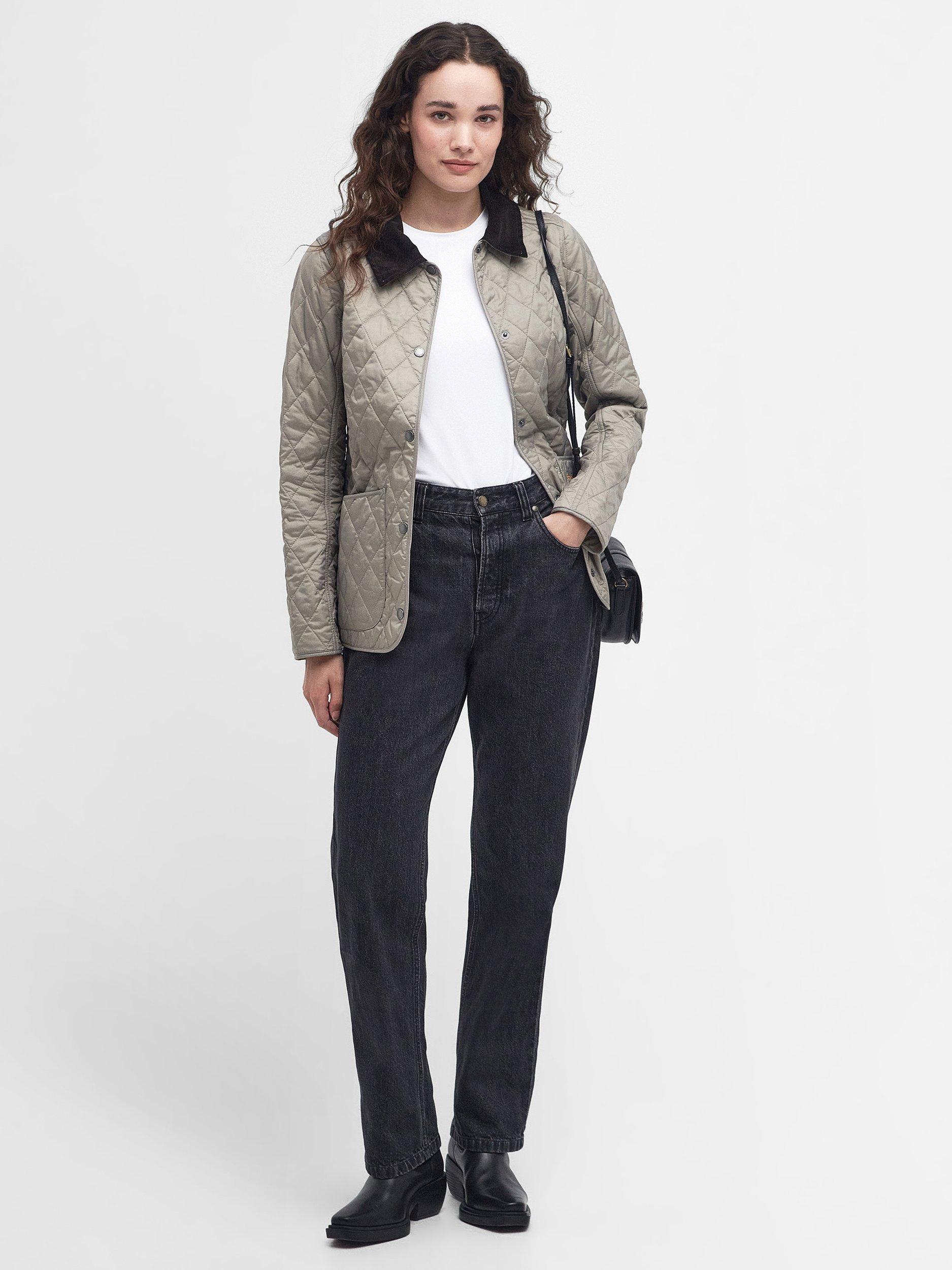 Product image 3 of 9, which shows Barbour Annandal Quilted Jacket, Doeskin, 8