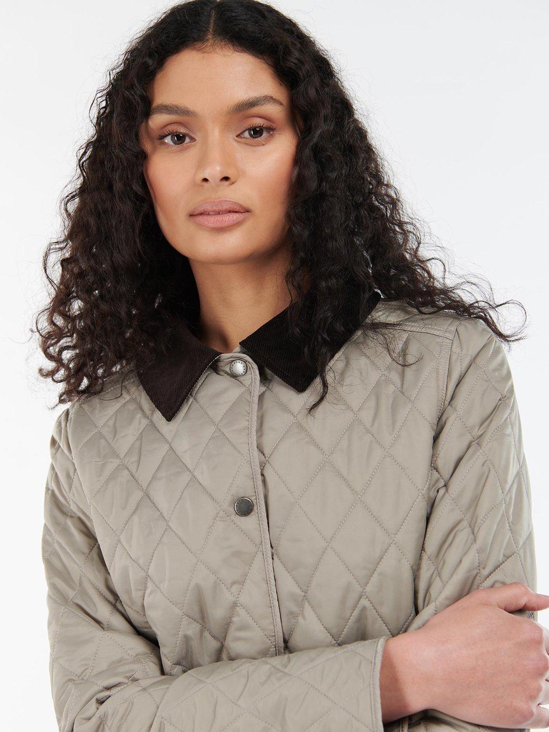 Product image 6 of 9, which shows Barbour Annandal Quilted Jacket, Doeskin, 8