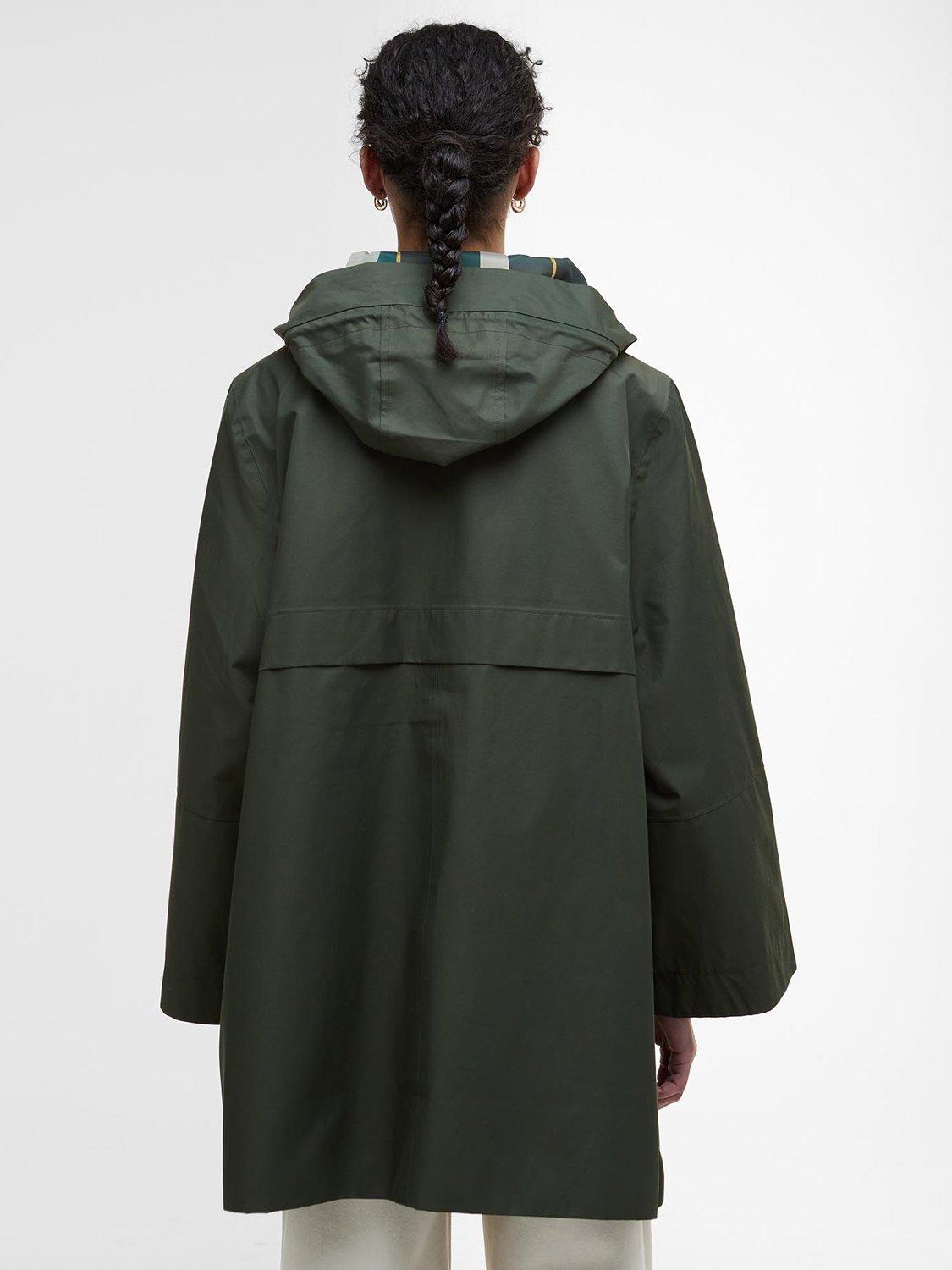 Product image 3 of 8, which shows Barbour Arla Waterproof Jacket, Olive/Ancient Tartan, 8