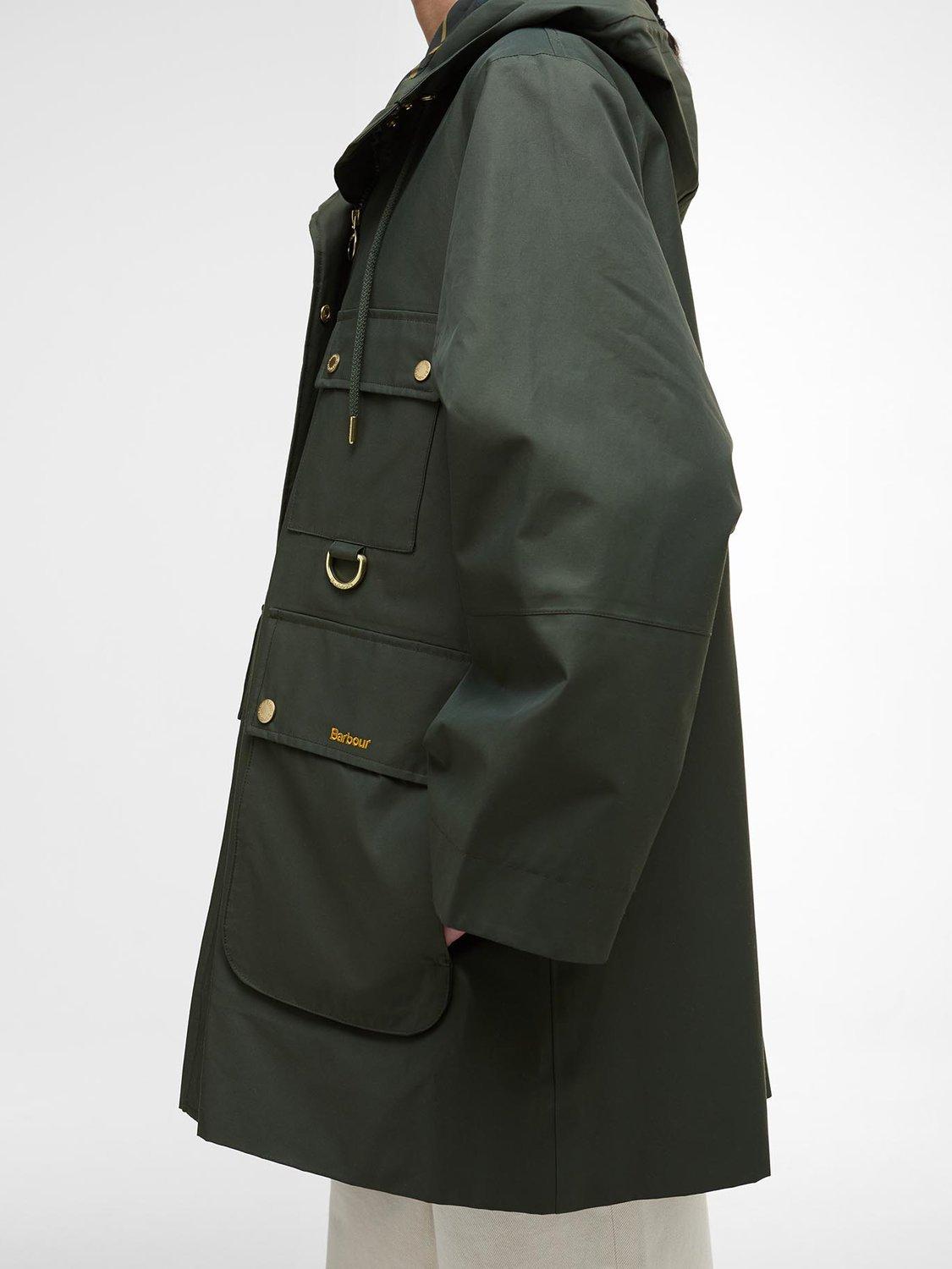 Product image 6 of 8, which shows Barbour Arla Waterproof Jacket, Olive/Ancient Tartan, 8