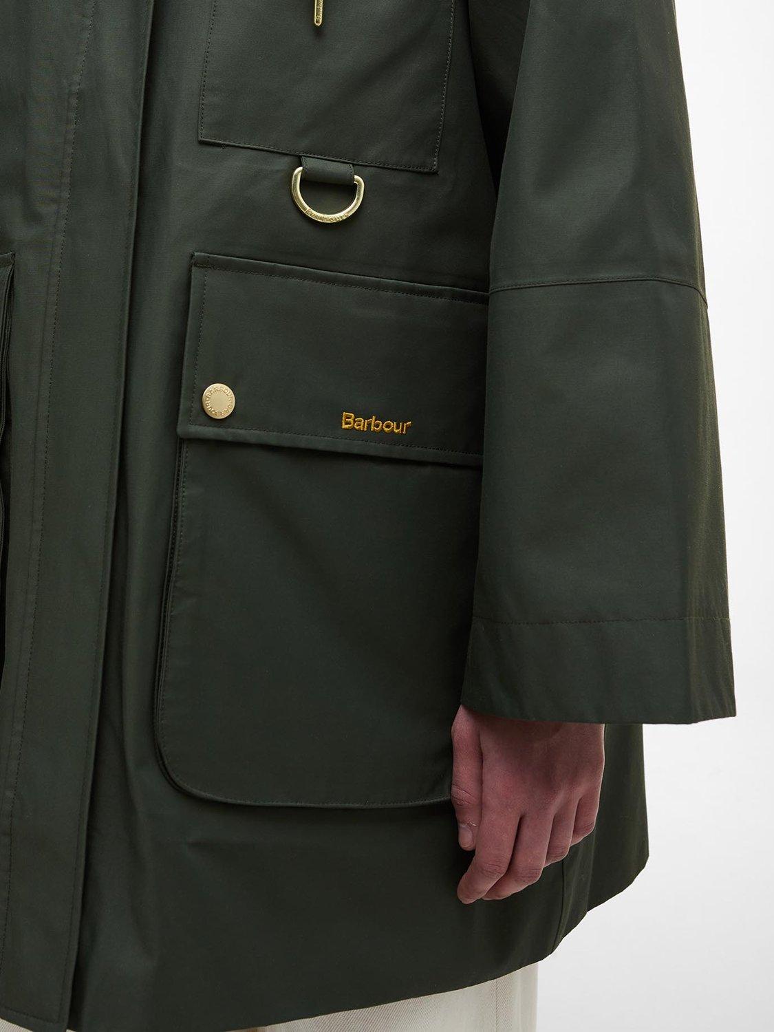 Product image 7 of 8, which shows Barbour Arla Waterproof Jacket, Olive/Ancient Tartan, 8