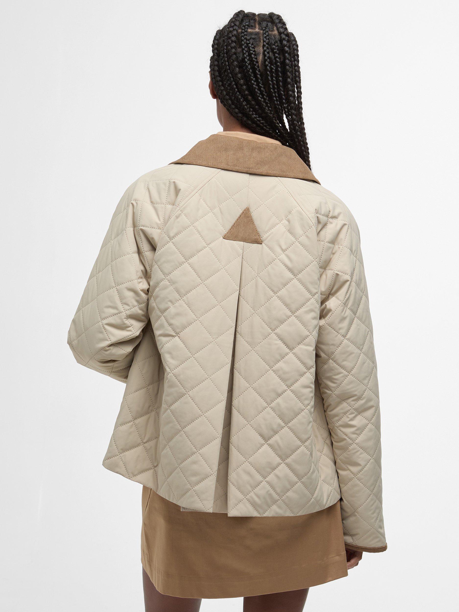 Product image 3 of 7, which shows Barbour Anise Quilted Jacket, Light Sand/Ancient, 18