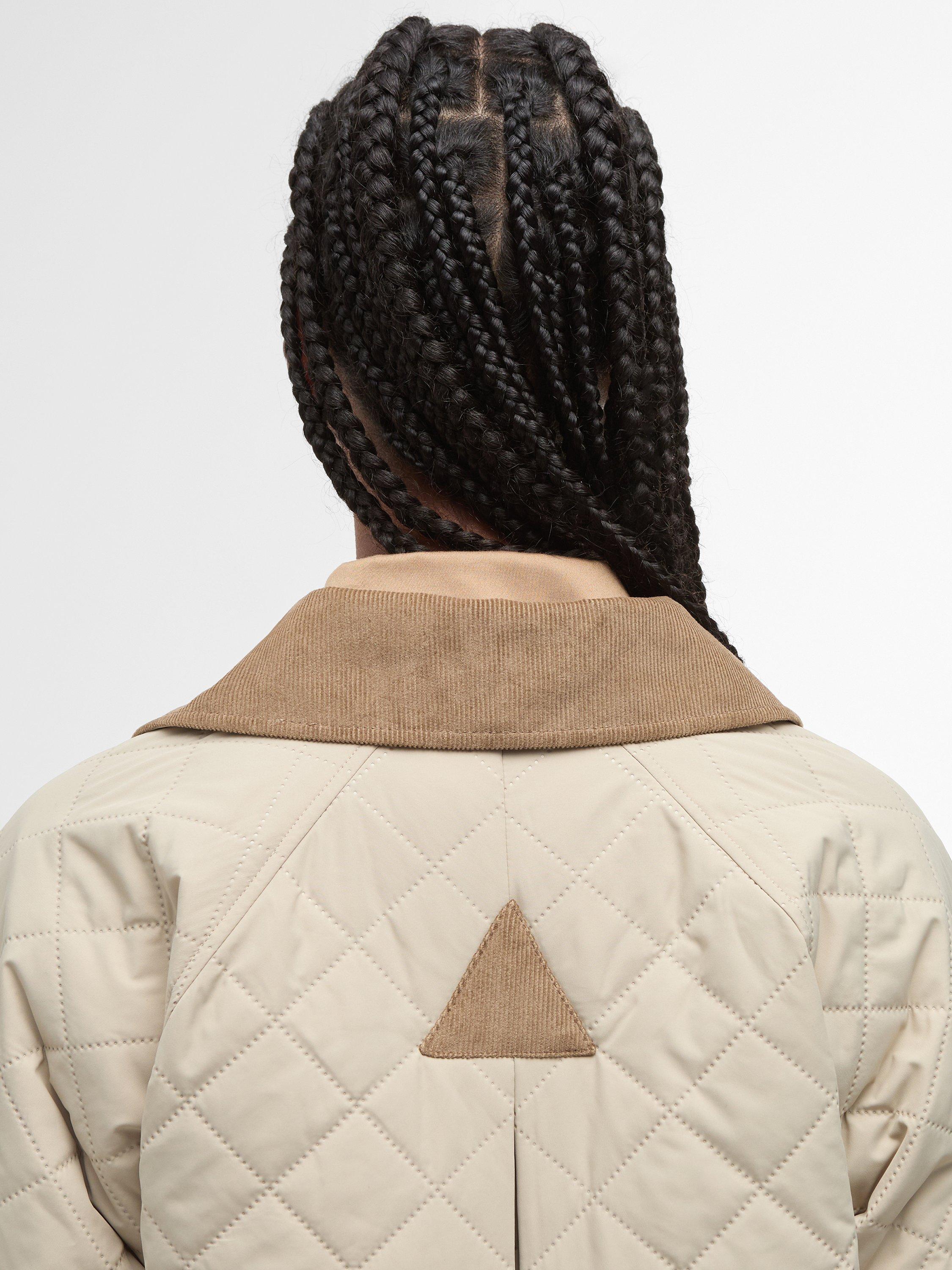 Product image 5 of 7, which shows Barbour Anise Quilted Jacket, Light Sand/Ancient, 18