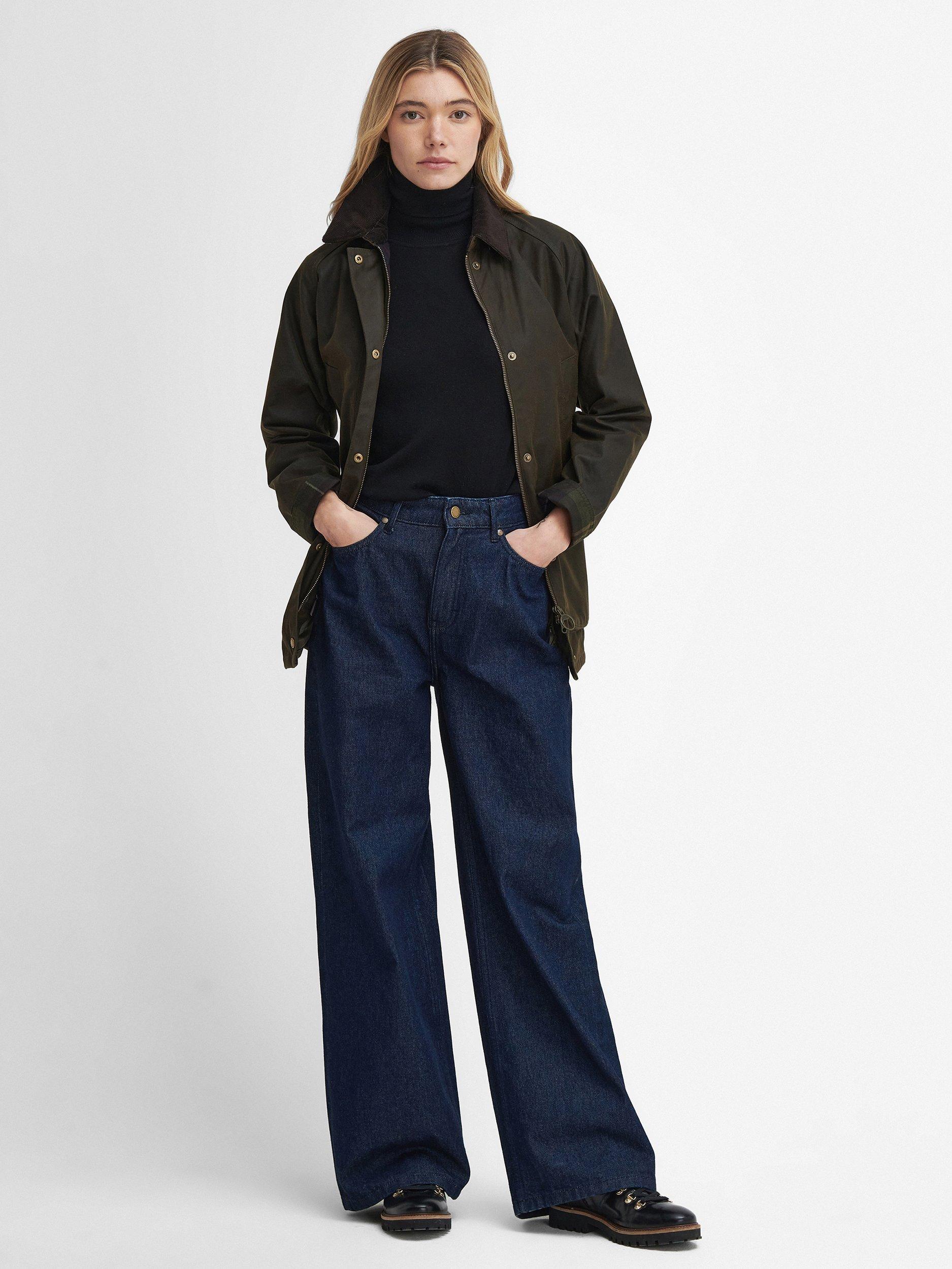 Product image 3 of 11, which shows Barbour Tartan Lined Collar Jacket, Olive, 8