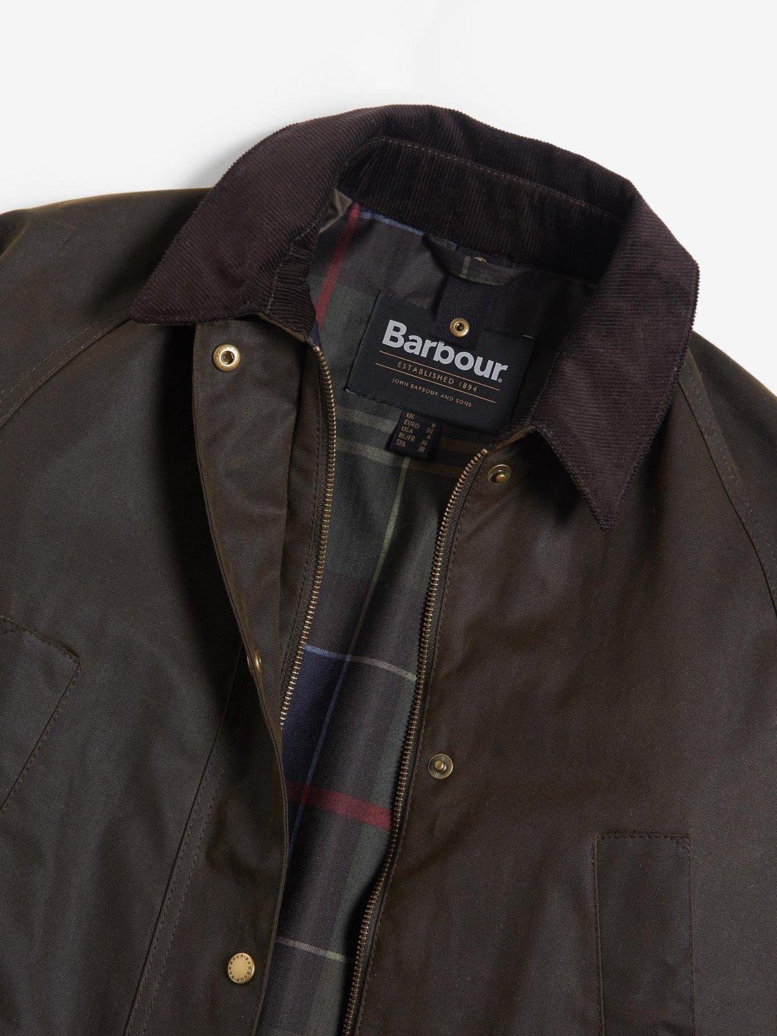 Product image 10 of 11, which shows Barbour Tartan Lined Collar Jacket, Olive, 8