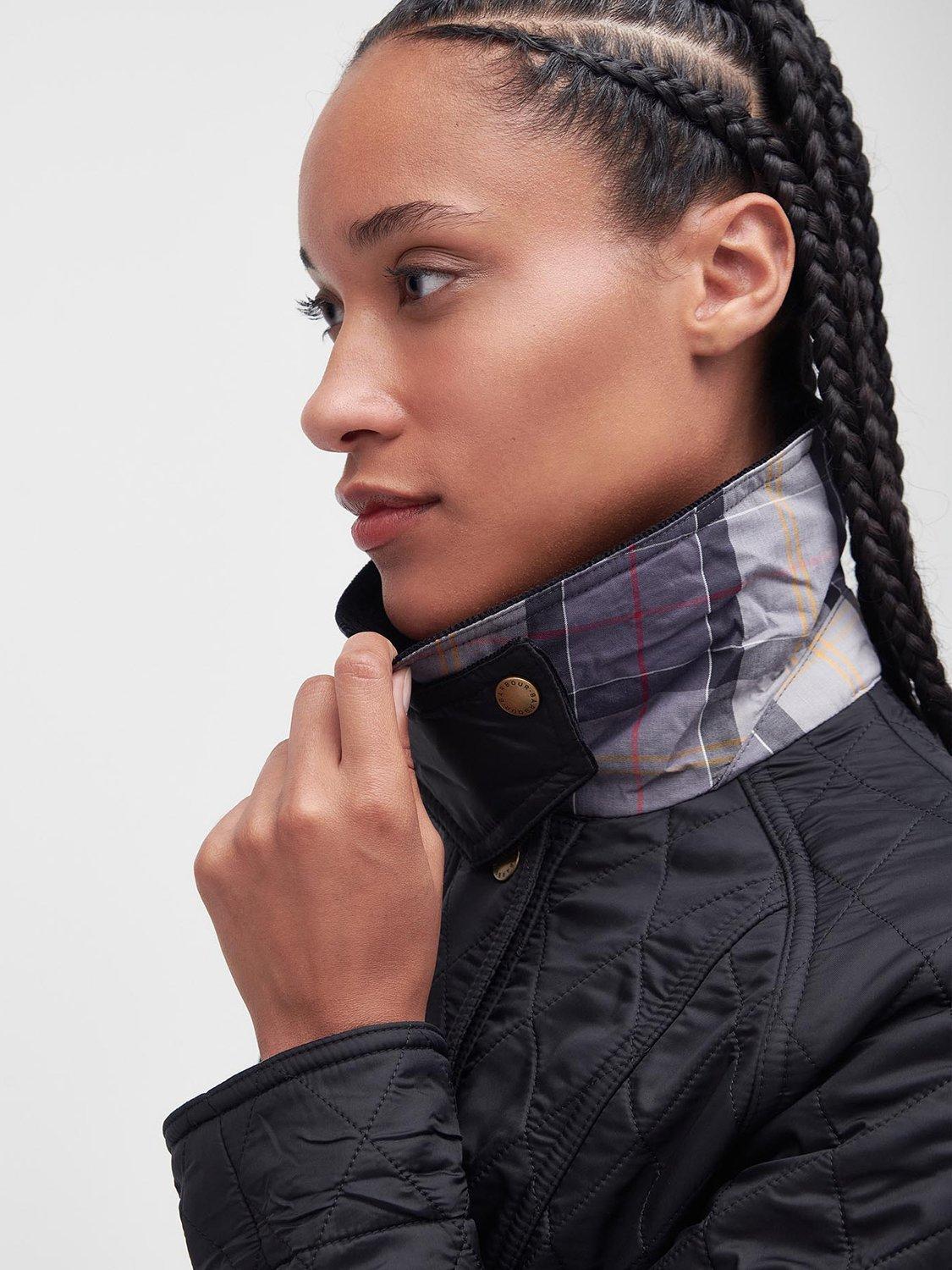 Product image 6 of 11, which shows Barbour Beadnell Polar Quilted Jacket, Black, 18