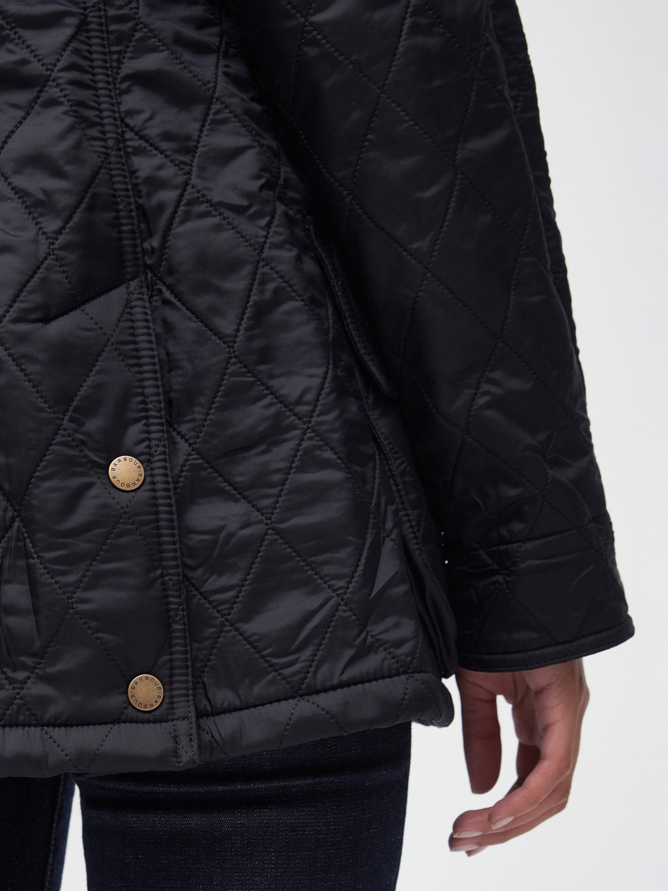 Product image 8 of 11, which shows Barbour Beadnell Polar Quilted Jacket, Black, 18