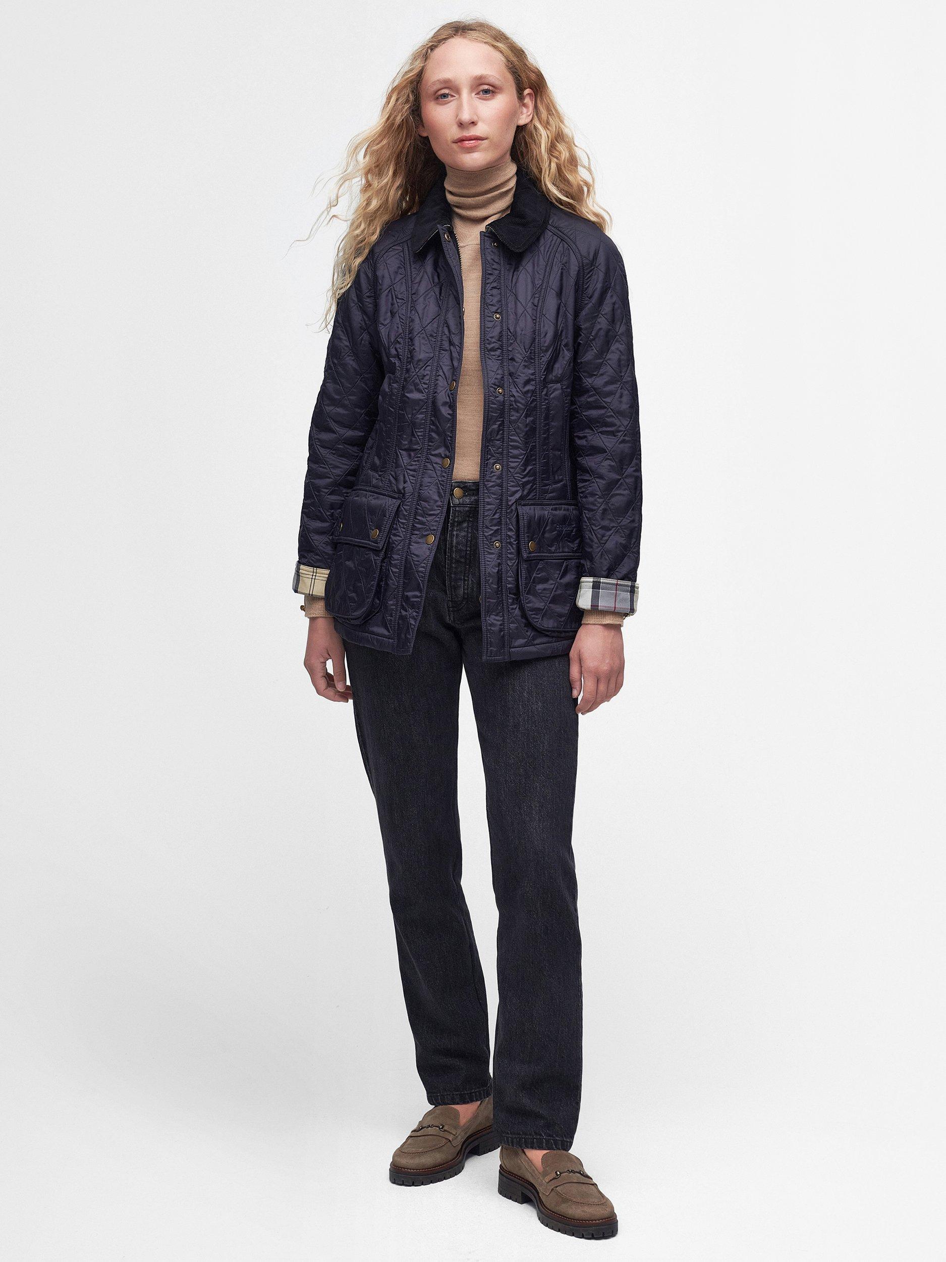 Product image 3 of 11, which shows Barbour Beadnell Polar Quilted Jacket, Navy, 6