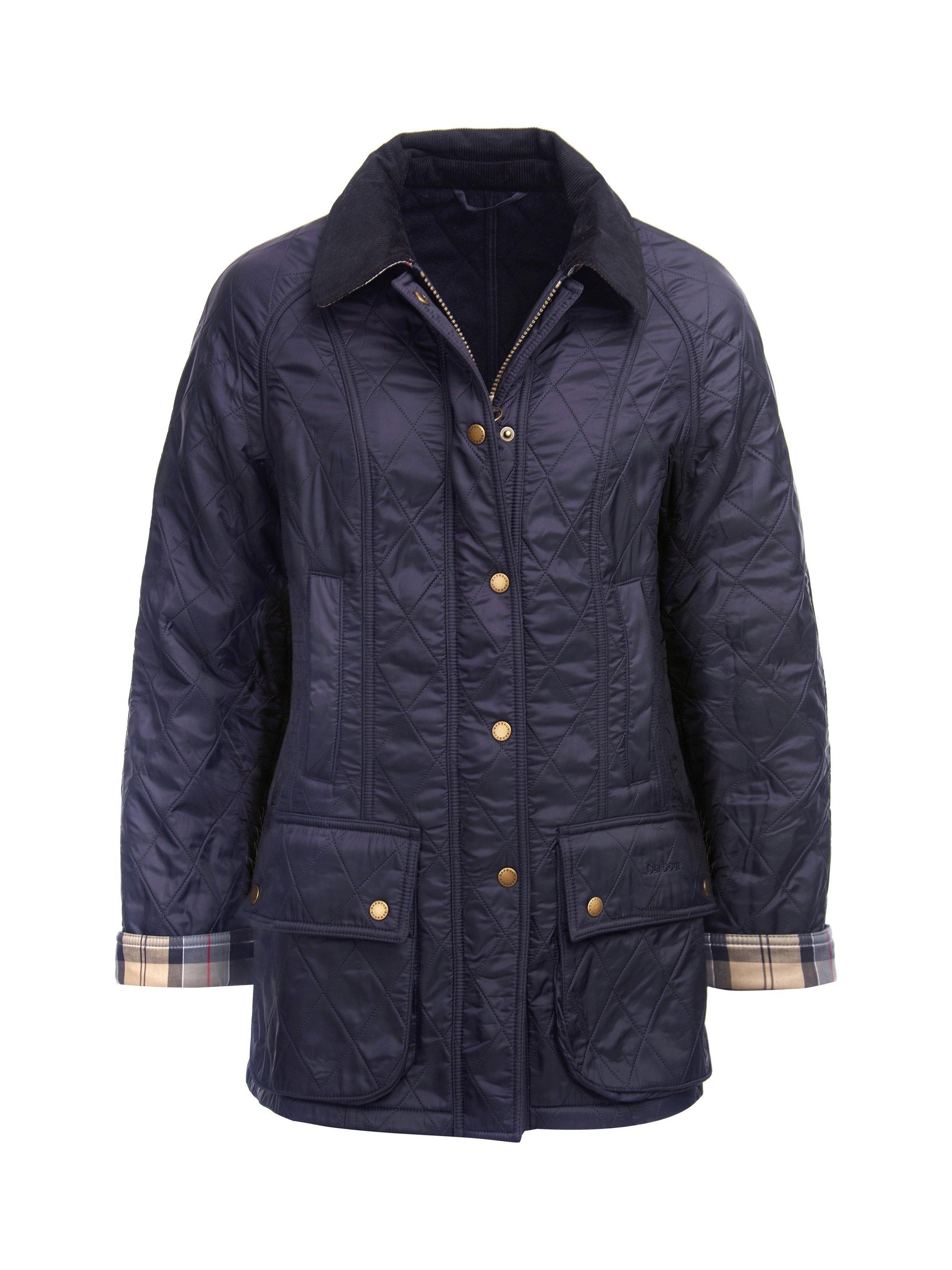 Product image 4 of 11, which shows Barbour Beadnell Polar Quilted Jacket, Navy, 6