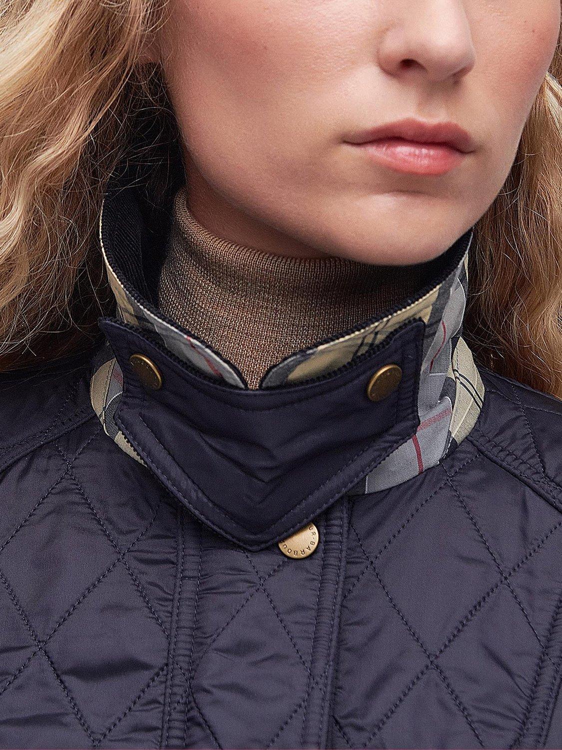 Product image 6 of 11, which shows Barbour Beadnell Polar Quilted Jacket, Navy, 6