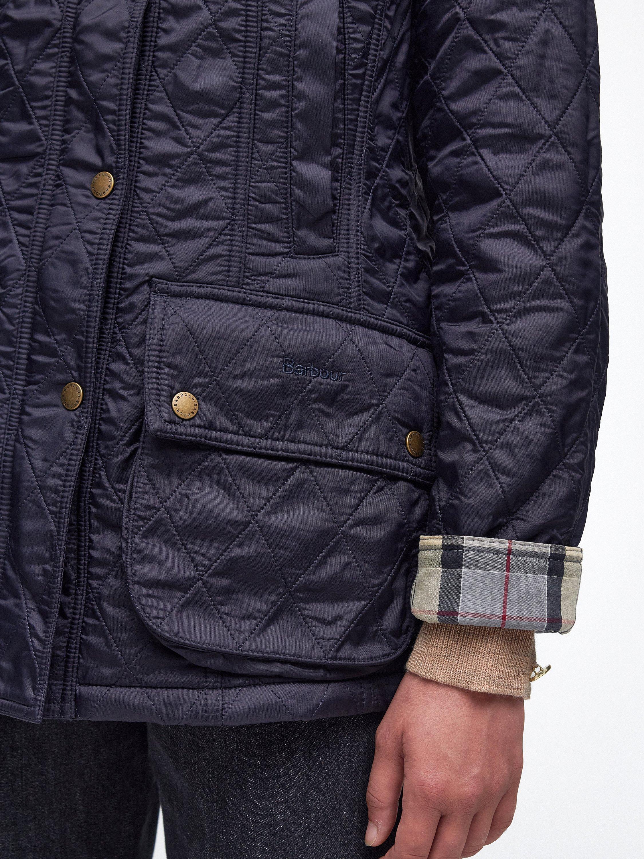 Product image 10 of 11, which shows Barbour Beadnell Polar Quilted Jacket, Navy, 6