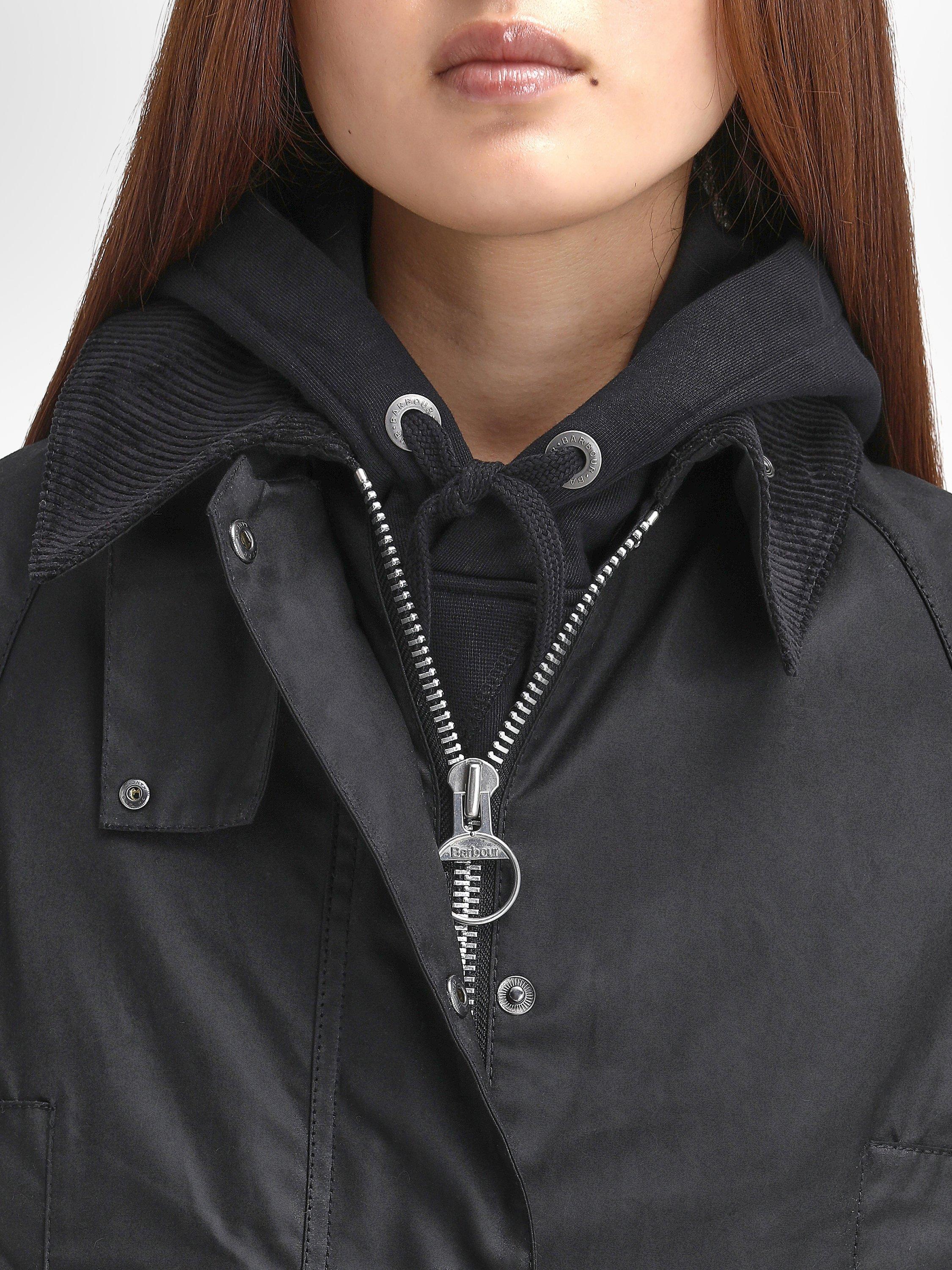 Product image 7 of 11, which shows Barbour Beaufort Wax Jacket, Black, 8