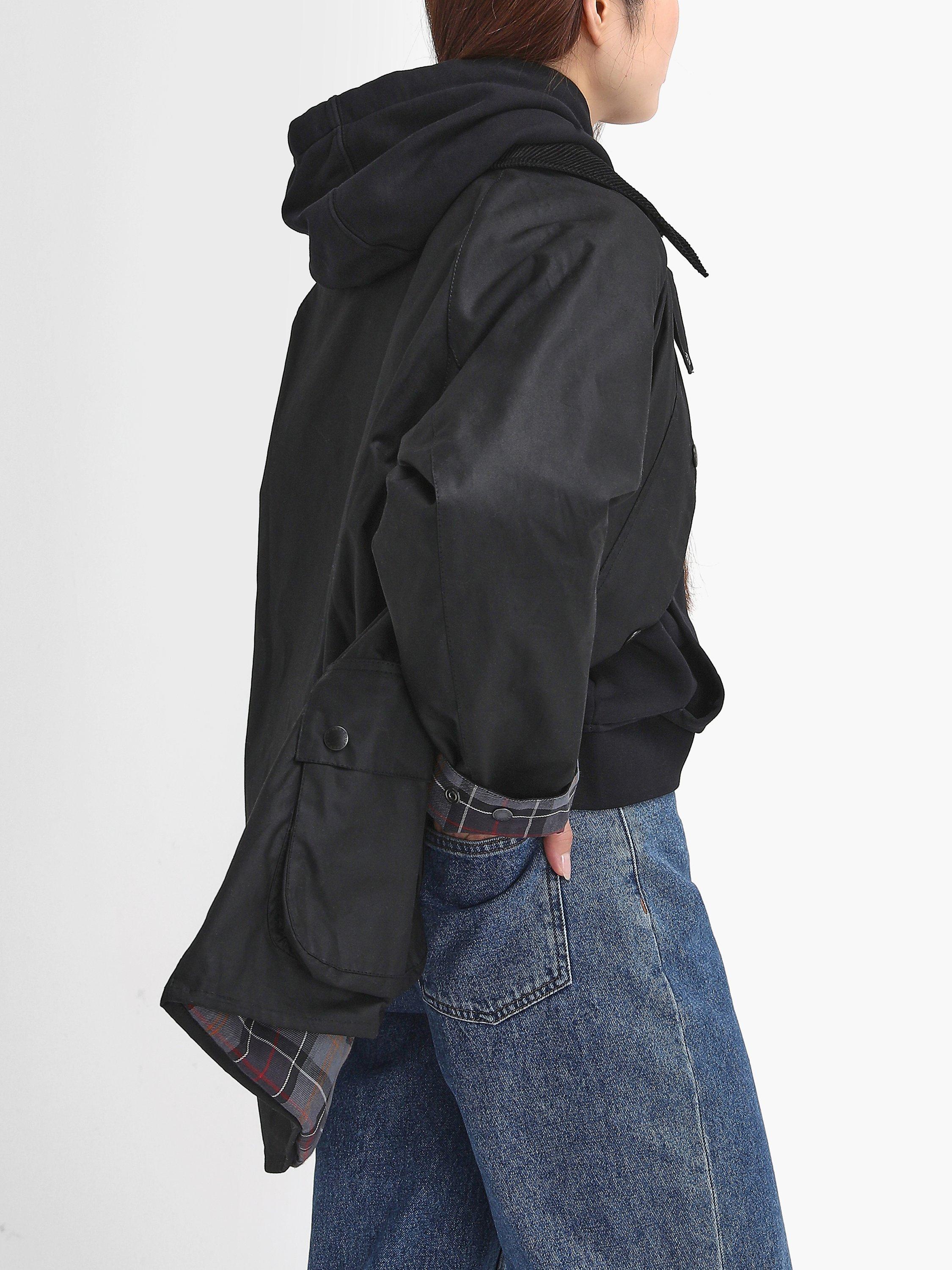 Product image 9 of 11, which shows Barbour Beaufort Wax Jacket, Black, 8