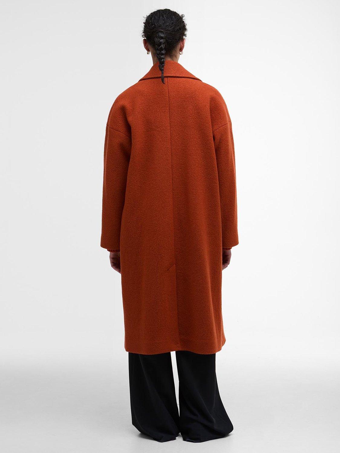 Product image 2 of 7, which shows Barbour Blyth Double Breasted Pure Wool Coat, Burnt Orange, 18