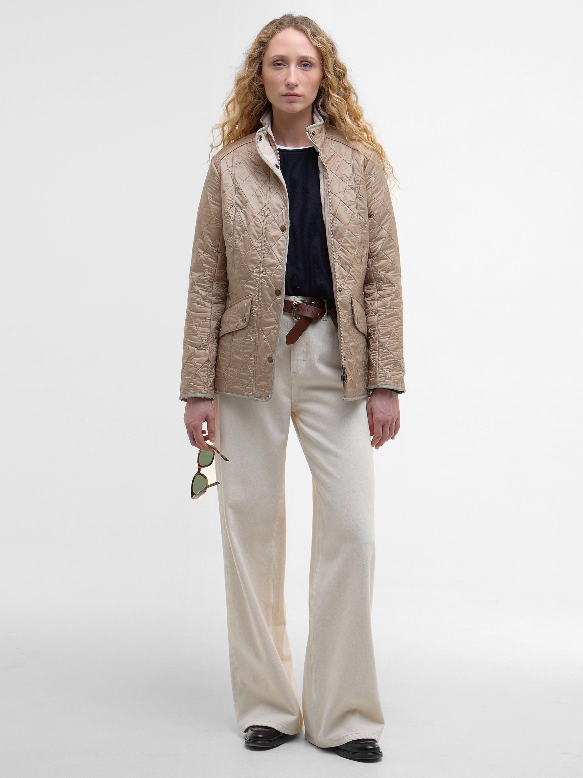 Product image 3 of 8, which shows Barbour Cavalry Polarquilt Jacket, Light Fawn, 6