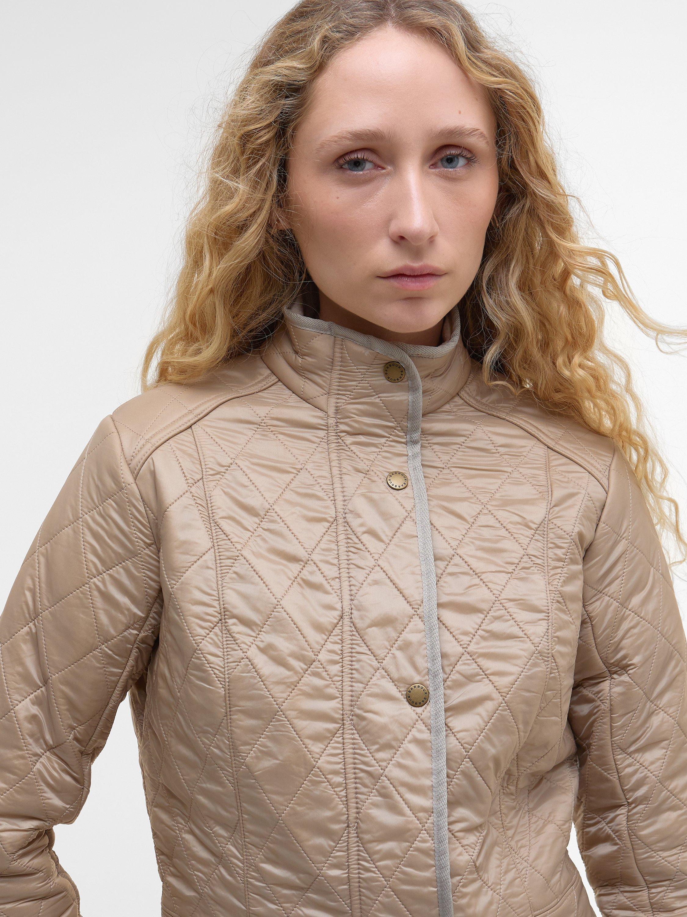 Product image 5 of 8, which shows Barbour Cavalry Polarquilt Jacket, Light Fawn, 6