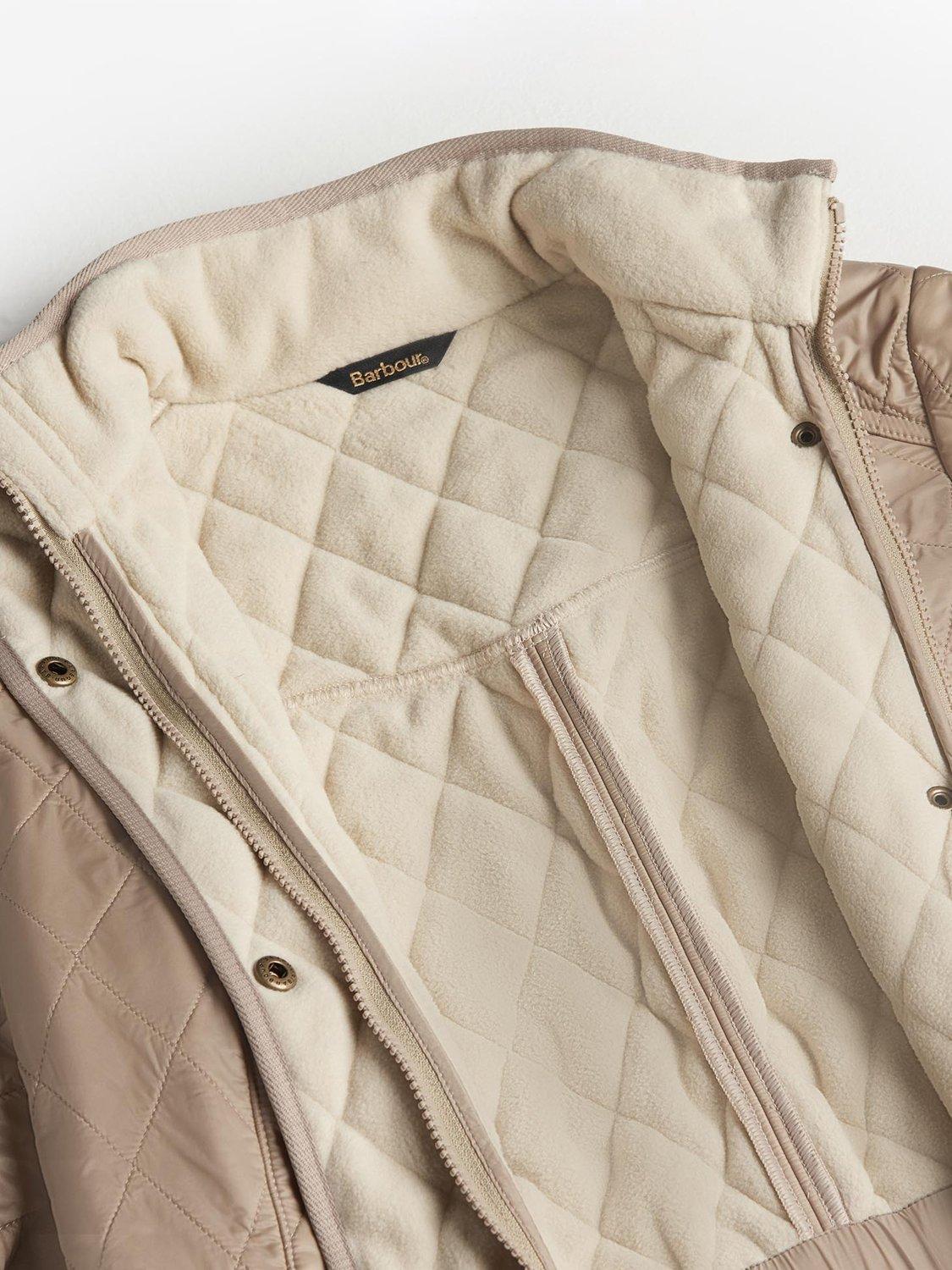 Product image 8 of 8, which shows Barbour Cavalry Polarquilt Jacket, Light Fawn, 6