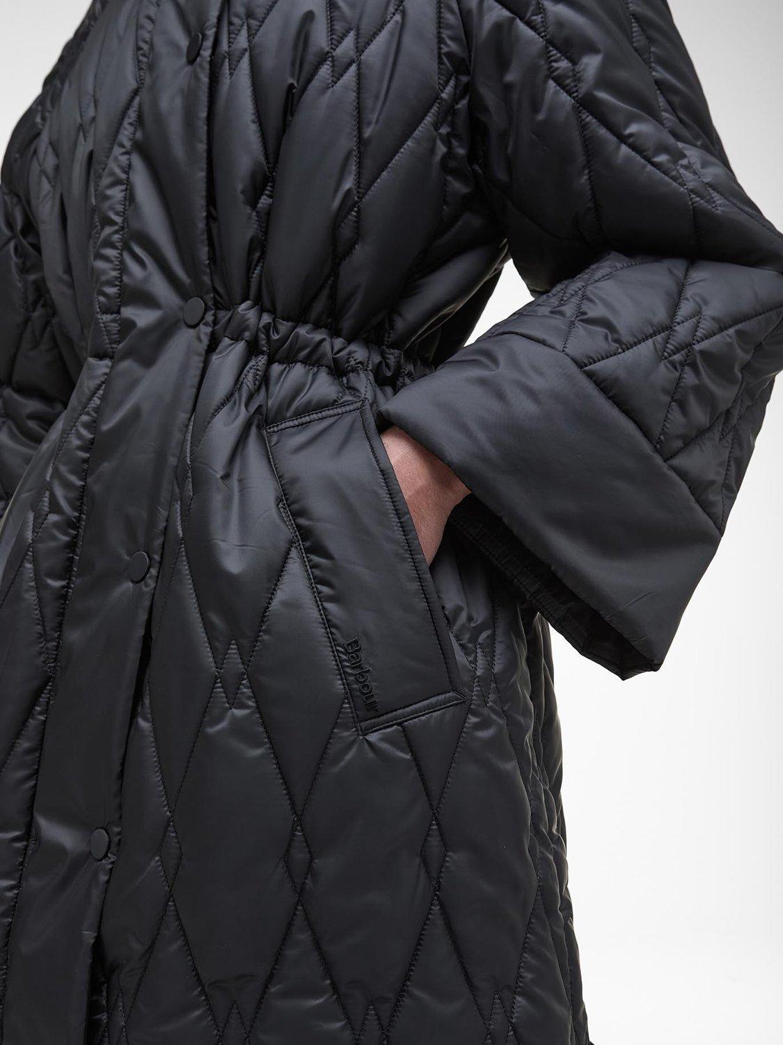Product image 6 of 7, which shows Barbour Celina Quilted Jacket, Black Onyx/Tartan, 18