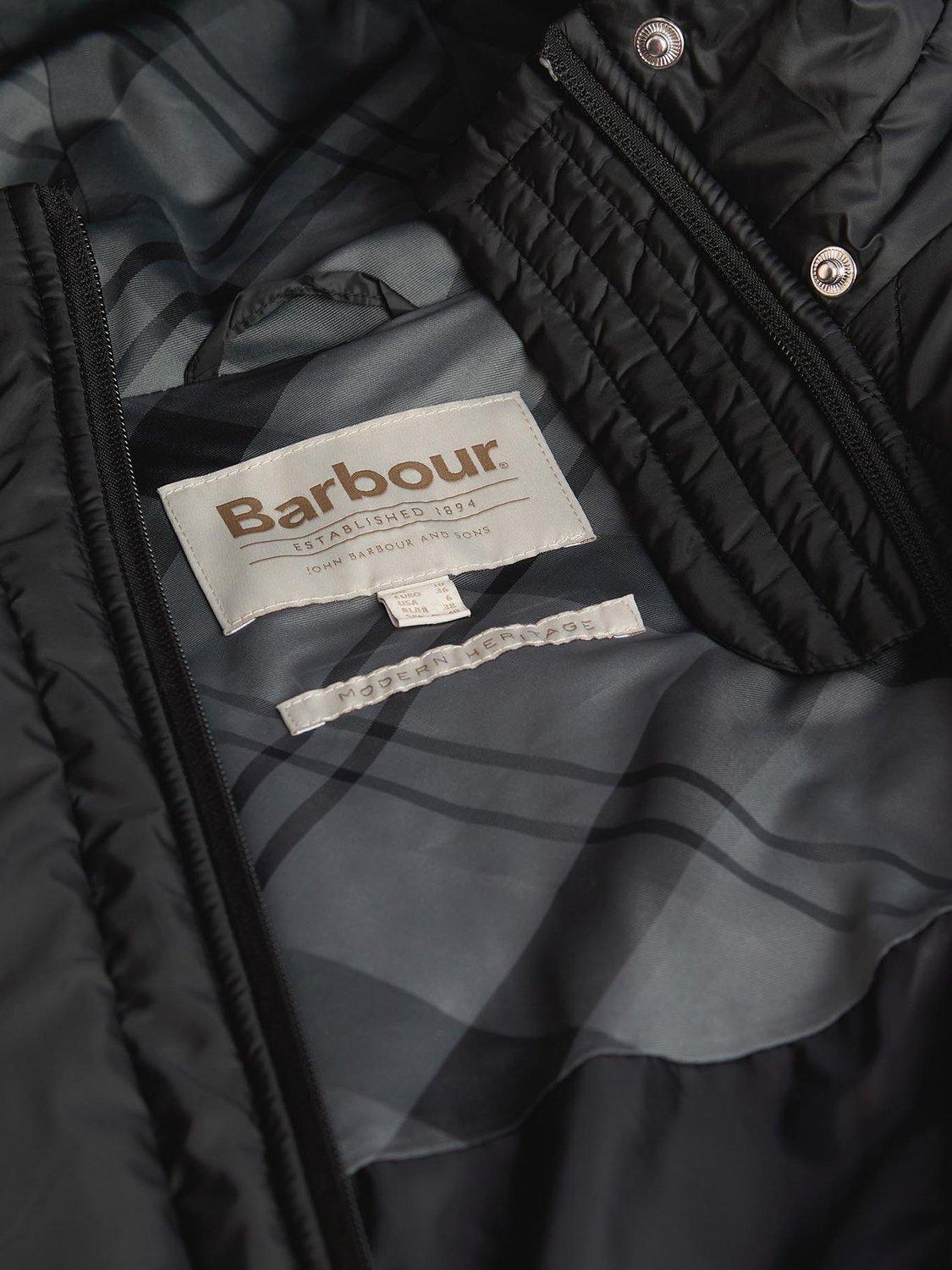 Product image 7 of 7, which shows Barbour Celina Quilted Jacket, Black Onyx/Tartan, 18