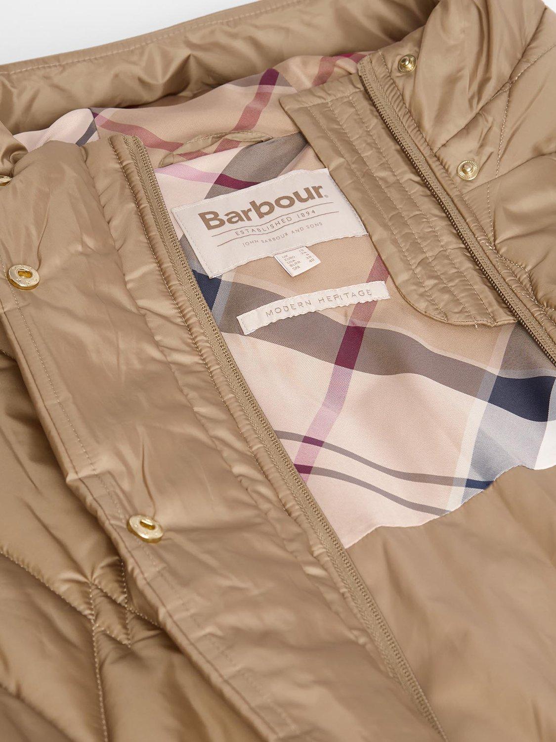Product image 6 of 6, which shows Barbour Celina Quilted Jacket, Military Brown/Tartan, 8